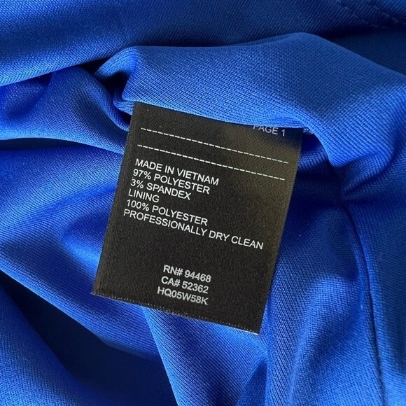 Laundry by Shelli Segal Cobalt Blue One Shoulder Cut Out Core Dress 4 - Picture 7 of 14